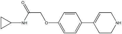 N-cyclopropyl-2-[4-(1,2,3,6-tetrahydropyridin-4-yl)phenoxy]acetamide Structure