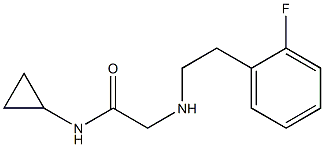 N-cyclopropyl-2-{[2-(2-fluorophenyl)ethyl]amino}acetamide 구조식 이미지