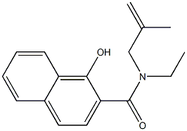 N-ethyl-1-hydroxy-N-(2-methylprop-2-en-1-yl)naphthalene-2-carboxamide 구조식 이미지