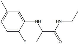 N-ethyl-2-[(2-fluoro-5-methylphenyl)amino]propanamide 구조식 이미지