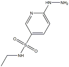 N-ethyl-6-hydrazinylpyridine-3-sulfonamide 구조식 이미지