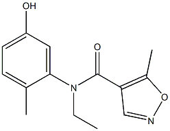 N-ethyl-N-(5-hydroxy-2-methylphenyl)-5-methyl-1,2-oxazole-4-carboxamide 구조식 이미지