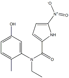 N-ethyl-N-(5-hydroxy-2-methylphenyl)-5-nitro-1H-pyrrole-2-carboxamide 구조식 이미지