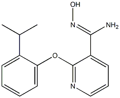N'-hydroxy-2-(2-isopropylphenoxy)pyridine-3-carboximidamide Structure