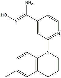 N'-hydroxy-2-(6-methyl-3,4-dihydroquinolin-1(2H)-yl)pyridine-4-carboximidamide 구조식 이미지