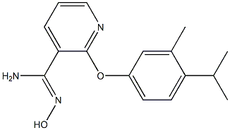 N'-hydroxy-2-[3-methyl-4-(propan-2-yl)phenoxy]pyridine-3-carboximidamide 구조식 이미지