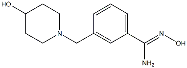 N'-hydroxy-3-[(4-hydroxypiperidin-1-yl)methyl]benzenecarboximidamide Structure