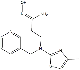 N'-hydroxy-3-[(4-methyl-1,3-thiazol-2-yl)(pyridin-3-ylmethyl)amino]propanimidamide Structure