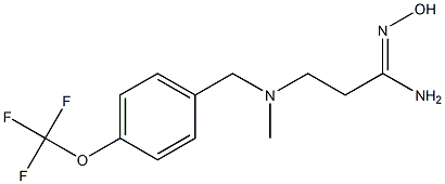 N'-hydroxy-3-[methyl({[4-(trifluoromethoxy)phenyl]methyl})amino]propanimidamide Structure