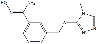 N'-hydroxy-3-{[(4-methyl-4H-1,2,4-triazol-3-yl)sulfanyl]methyl}benzene-1-carboximidamide Structure