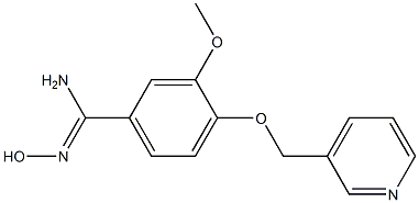 N'-hydroxy-3-methoxy-4-(pyridin-3-ylmethoxy)benzenecarboximidamide 구조식 이미지