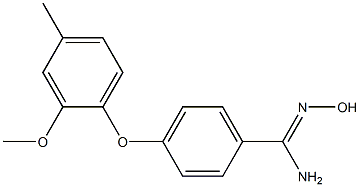 N'-hydroxy-4-(2-methoxy-4-methylphenoxy)benzene-1-carboximidamide 구조식 이미지