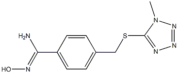 N'-hydroxy-4-{[(1-methyl-1H-1,2,3,4-tetrazol-5-yl)sulfanyl]methyl}benzene-1-carboximidamide 구조식 이미지