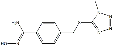 N'-hydroxy-4-{[(1-methyl-1H-1,2,3,4-tetrazol-5-yl)sulfanyl]methyl}benzene-1-carboximidamide Structure