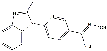 N'-hydroxy-6-(2-methyl-1H-benzimidazol-1-yl)pyridine-3-carboximidamide Structure