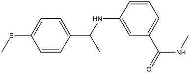N-methyl-3-({1-[4-(methylsulfanyl)phenyl]ethyl}amino)benzamide 구조식 이미지