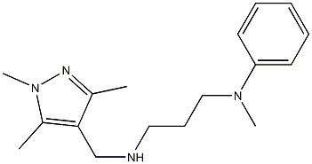 N-methyl-N-(3-{[(1,3,5-trimethyl-1H-pyrazol-4-yl)methyl]amino}propyl)aniline Structure