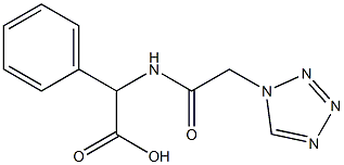 phenyl[(1H-tetrazol-1-ylacetyl)amino]acetic acid Structure