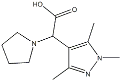 pyrrolidin-1-yl(1,3,5-trimethyl-1H-pyrazol-4-yl)acetic acid 구조식 이미지
