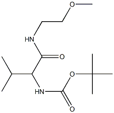 tert-butyl 1-{[(2-methoxyethyl)amino]carbonyl}-2-methylpropylcarbamate 구조식 이미지