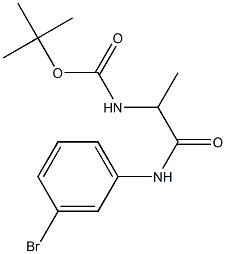 tert-butyl 2-[(3-bromophenyl)amino]-1-methyl-2-oxoethylcarbamate 구조식 이미지