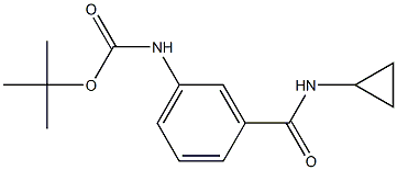 tert-butyl 3-[(cyclopropylamino)carbonyl]phenylcarbamate Structure