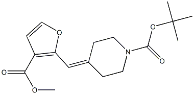 tert-butyl 4-{[3-(methoxycarbonyl)-2-furyl]methylene}piperidine-1-carboxylate 구조식 이미지