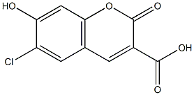 6-Chloro-7-hydroxy-2-oxo-2H-chromene-3-carboxylic acid Structure