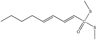 1,1-Dimethylthio-2,4-nonadienal Structure