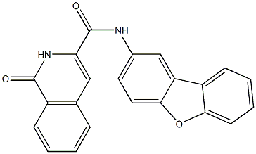 3-Isoquinolinecarboxamide,  N-2-dibenzofuranyl-1,2-dihydro-1-oxo- Structure