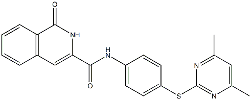 3-Isoquinolinecarboxamide,  N-[4-[(4,6-dimethyl-2-pyrimidinyl)thio]phenyl]-1,2-dihydro-1-oxo- 구조식 이미지