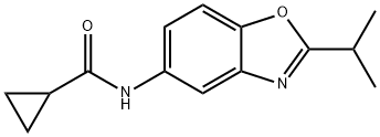 Cyclopropanecarboxamide,  N-[2-(1-methylethyl)-5-benzoxazolyl]- 구조식 이미지