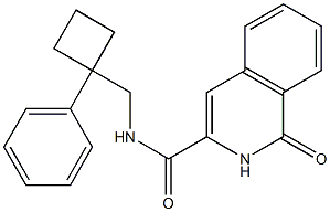 3-Isoquinolinecarboxamide,  1,2-dihydro-1-oxo-N-[(1-phenylcyclobutyl)methyl]- Structure