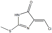 4H-Imidazol-4-one,  5-(chloromethylene)-3,5-dihydro-2-(methylthio)- 구조식 이미지