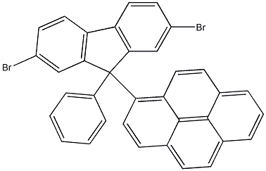 9-Phenyl-9-pyrenyl-2,7-dibromofluorene Structure