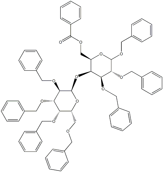 Benzyl 4-O-(2,3,4,6-Tetra-O-benzyl a-D-galactopyranosyl)-2,3-di-O-benzyl-6-O-benzoyl--D-galactopyranoside Structure