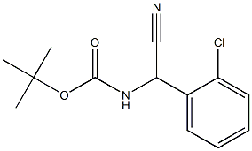 [(2-Chloro-phenyl)-cyano-methyl]-carbamic acid tert-butyl ester 구조식 이미지