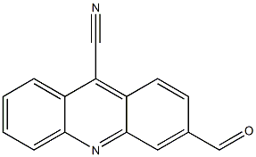 9-Acridinecarbonitrile,  3-formyl- Structure