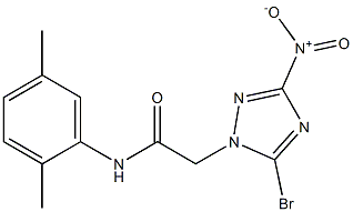 2-{5-bromo-3-nitro-1H-1,2,4-triazol-1-yl}-N-(2,5-dimethylphenyl)acetamide 구조식 이미지