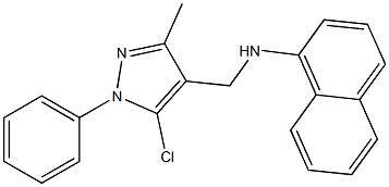 N-[(5-chloro-3-methyl-1-phenyl-1H-pyrazol-4-yl)methyl]naphthalen-1-amine Structure