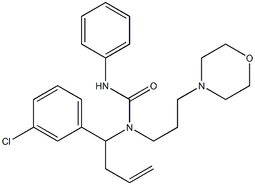 N-[1-(3-chlorophenyl)-3-butenyl]-N-[3-(4-morpholinyl)propyl]-N'-phenylurea Structure