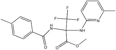 methyl 3,3,3-trifluoro-2-[(4-methylbenzoyl)amino]-2-[(6-methylpyridin-2-yl)amino]propanoate Structure