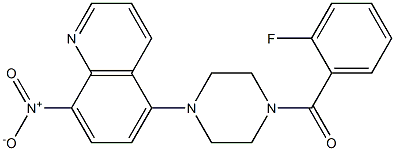 5-[4-(2-fluorobenzoyl)-1-piperazinyl]-8-nitroquinoline Structure