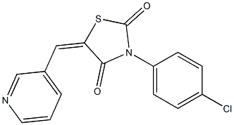 3-(4-chlorophenyl)-5-(3-pyridinylmethylene)-1,3-thiazolidine-2,4-dione Structure