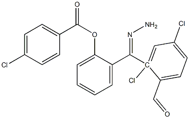 2-[2-(2,4-dichlorobenzoyl)carbohydrazonoyl]phenyl 4-chlorobenzoate Structure