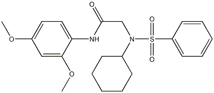 2-[cyclohexyl(phenylsulfonyl)amino]-N-(2,4-dimethoxyphenyl)acetamide Structure