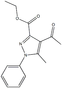ethyl 4-acetyl-5-methyl-1-phenyl-1H-pyrazole-3-carboxylate 구조식 이미지