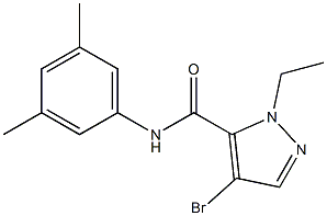 4-bromo-N-(3,5-dimethylphenyl)-1-ethyl-1H-pyrazole-5-carboxamide Structure