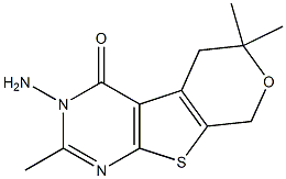 3-amino-2,6,6-trimethyl-3,5,6,8-tetrahydro-4H-pyrano[4',3':4,5]thieno[2,3-d]pyrimidin-4-one 구조식 이미지