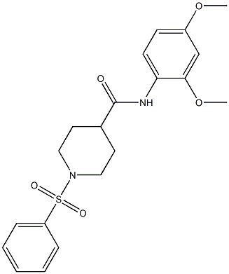 N-(2,4-dimethoxyphenyl)-1-(phenylsulfonyl)-4-piperidinecarboxamide Structure